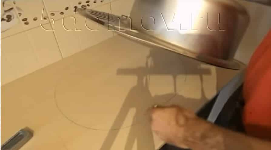 Как вырезать столешницу под мойку 