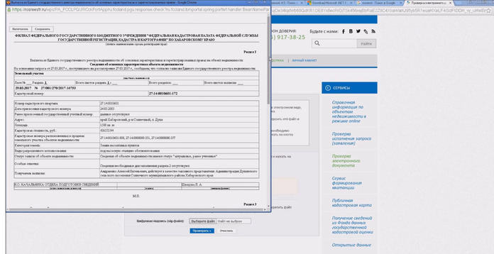 Сайт Росреестра. Файл