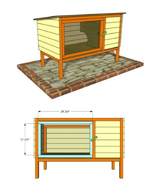 Simple DIY Wooden Rabbit Hutch