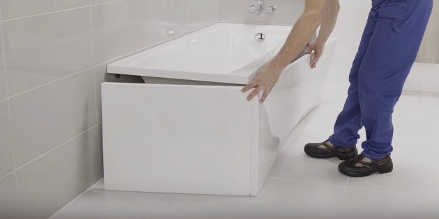 Установка ванны своими руками: Смонтируйте экран