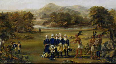 Фрагмент картины «Гринвилльский договор». 1795 год