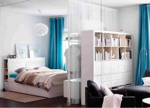 дизайн спальни и гостиной в одной комнате