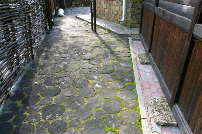 плитка для тротуара с текстурой под дерево