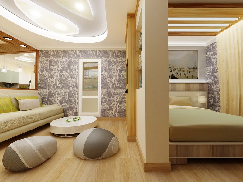 дизайн спальни гостиной варианты