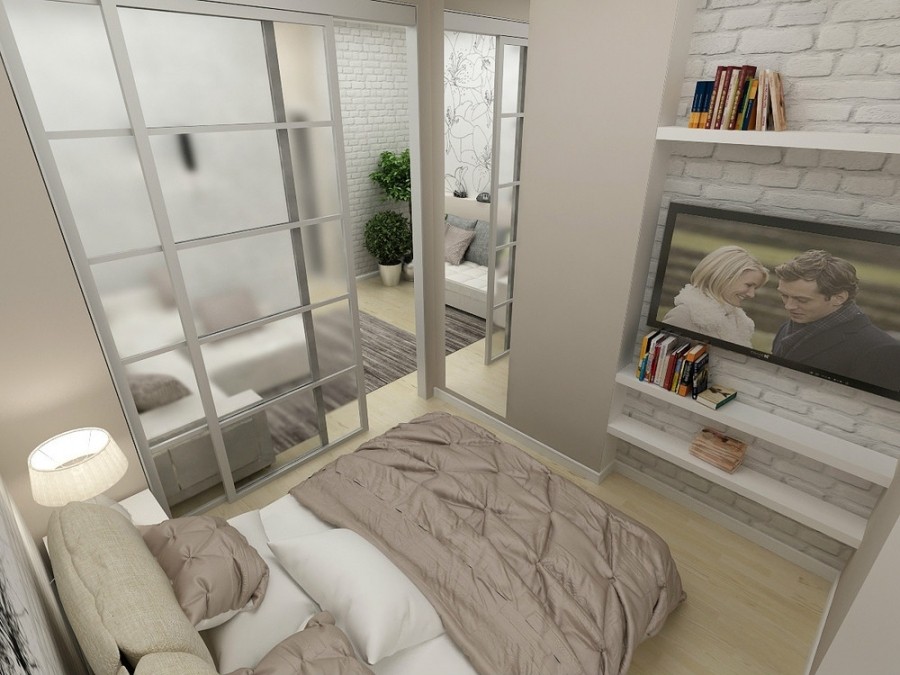 дизайн спальни гостиной 16 кв м идеи