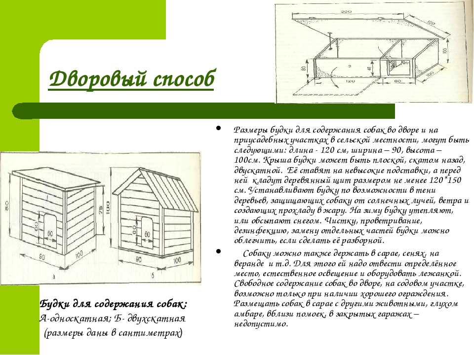 Как построить конуру для собаки своими руками чертежи и размеры