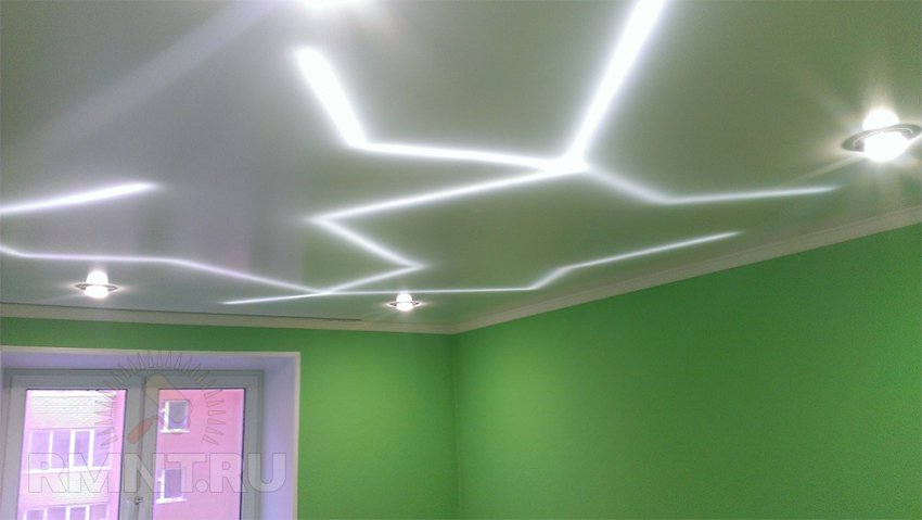 Размещение светодиодной подсветки Внутри подвесного потолка