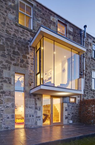 Different approach: A glass window extension in Wormit House, Fife, Scotland