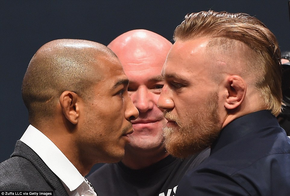 McGregor (right) will face Aldo (left) for the Brazilian