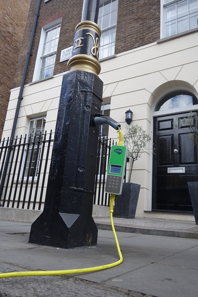 Even listed lamp posts can be converted, Ubitricity said - like this one in the Royal Borough of Kensington and Chelsea