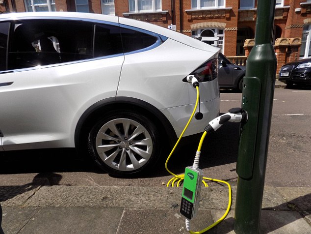 Bright idea: Instead of installing standalone charge points, a German firm has come up with the ingenious idea of tapping into the power supply at the nation