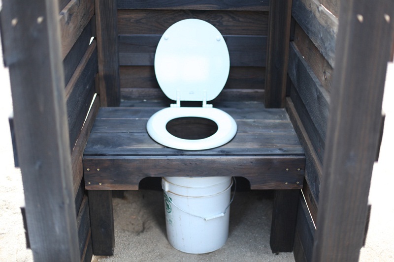 Туалет без канализации, туалет ведро для дачи