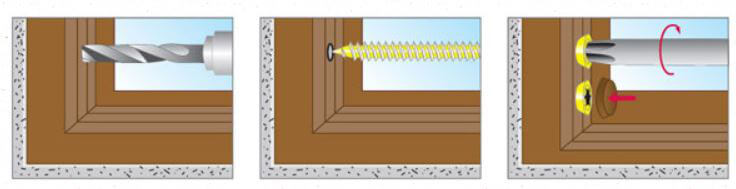 С помощью шурупов можно осуществить крепление деревянных конструкций к бетону.