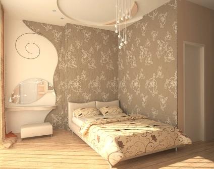 Фото: интерьер комнаты с применением двух цветов