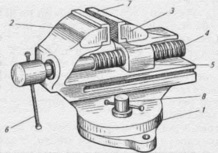 слесарные тиски устройство