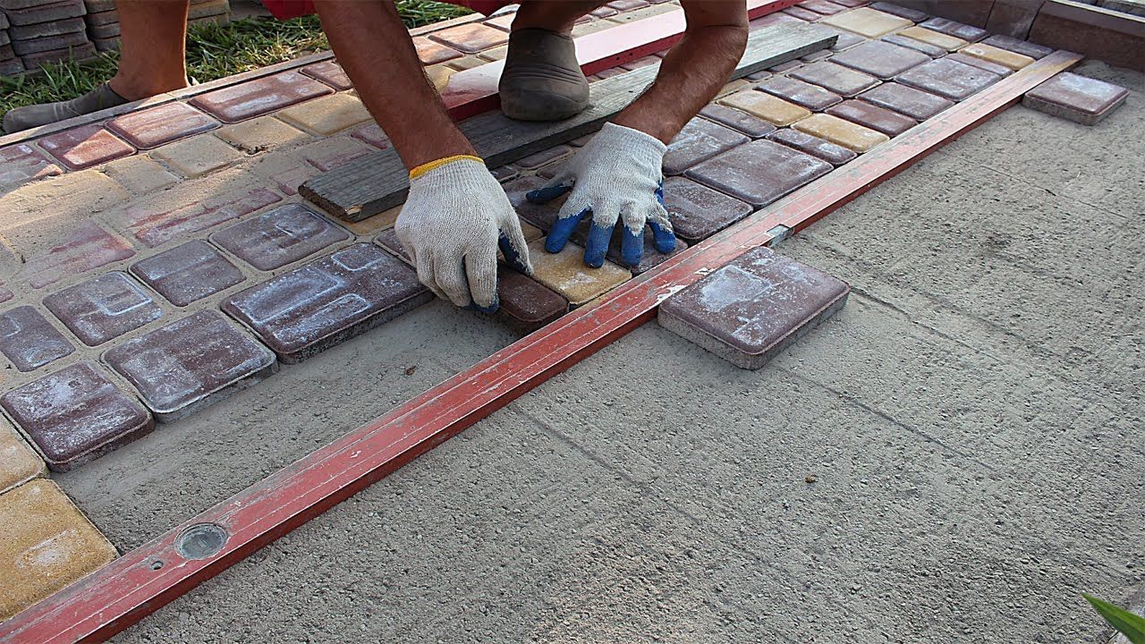 Укладка тротуарной плитки на бетон вместо песчаной подушки