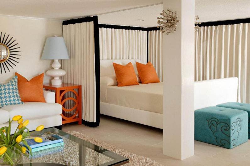 Спальня-гостиная в современном стиле - Дизайн интерьера