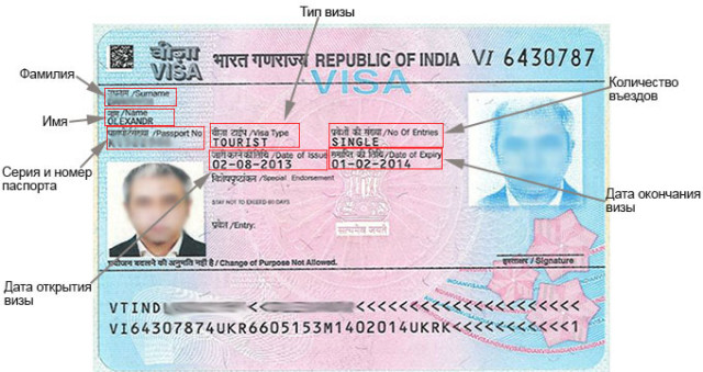 Визовое разрешение в Индию