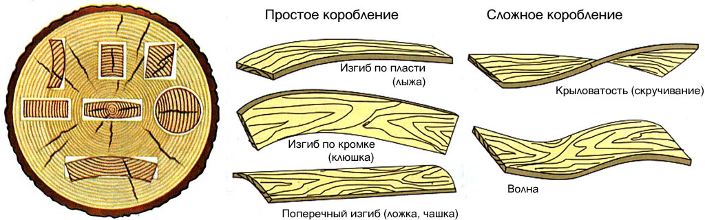 Коробление древесины