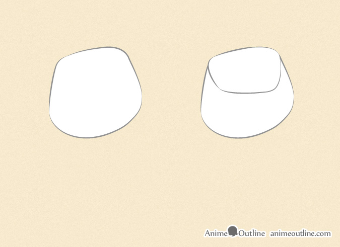 Drawing an anime fist basic shapes