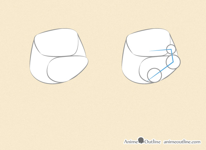 Drawing an anime fist thumb