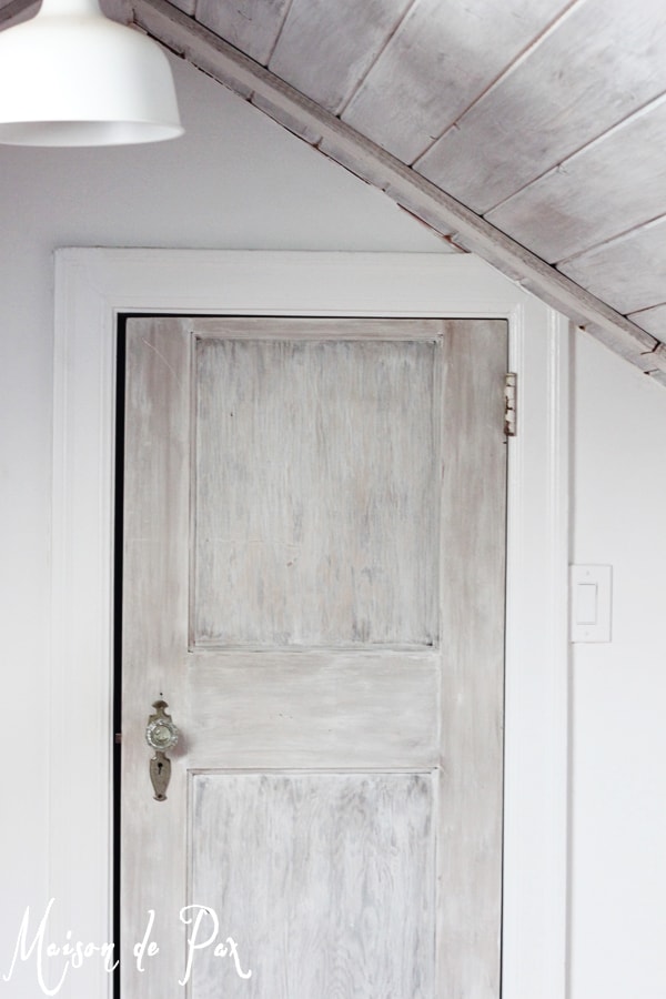 Whitewashed Wood Door- Maison de Pax