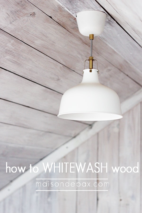 Fabulous step-by-step tutorial for Whitewashed Wood at maisondepax.com