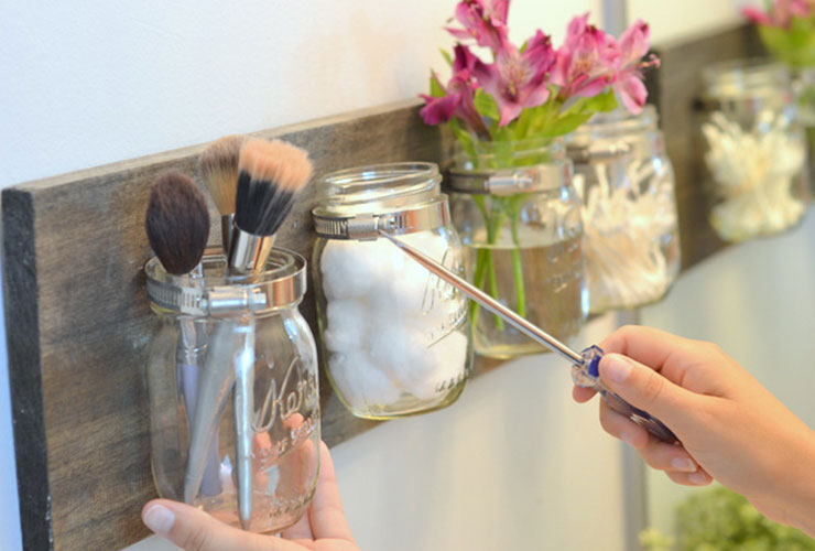 mason jar rack